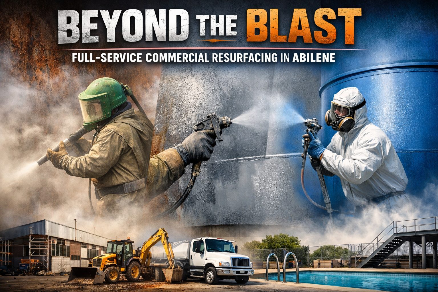 Full Service Commercial Resurfacing Abilene Texas. Blasting, Priming, Painting