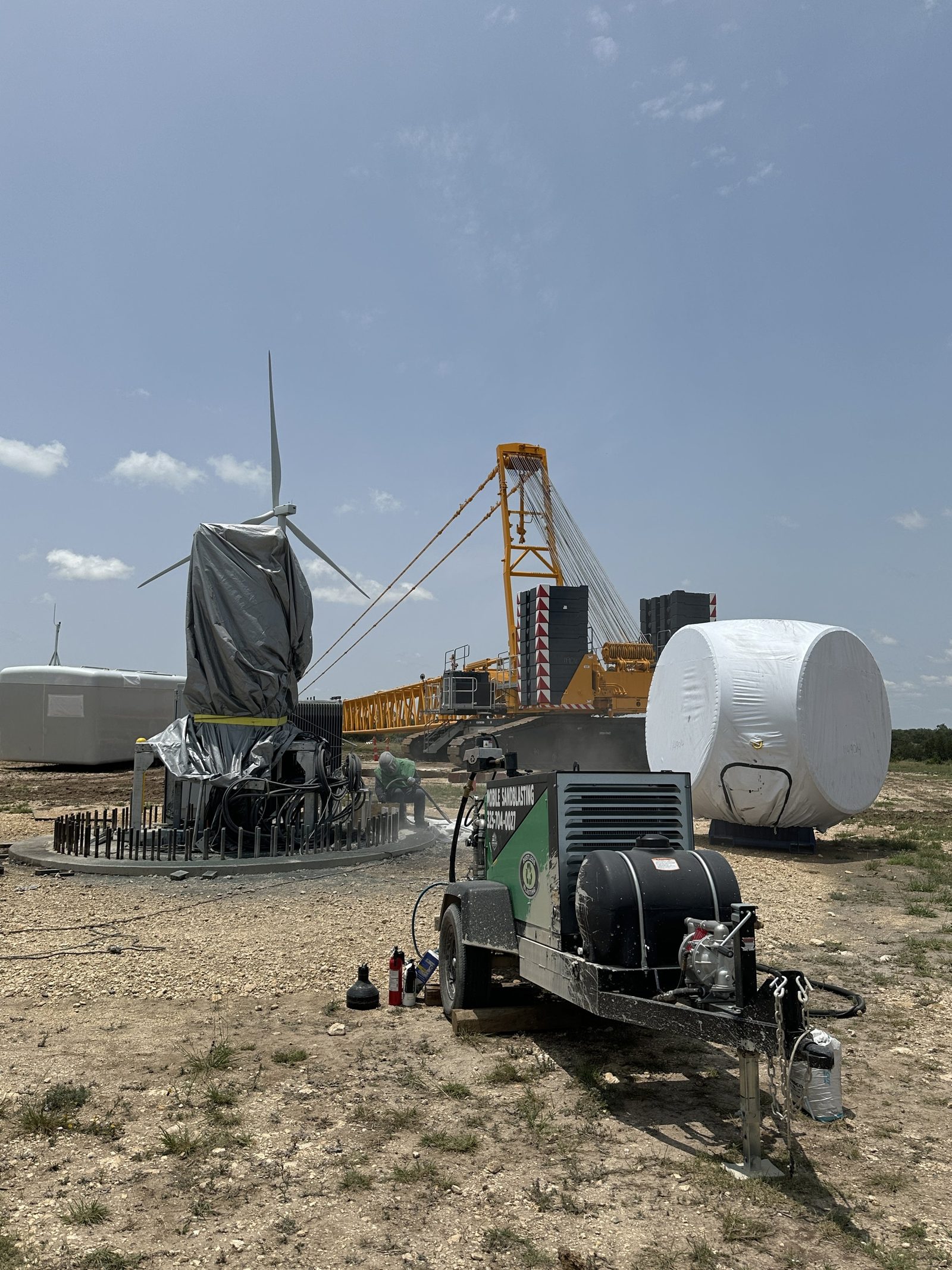 how to blast concrete wind turbine pad.JPG